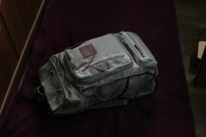 Waxed canvas backpack