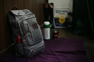 Waxed canvas backpack - roll top safari backpack (20)