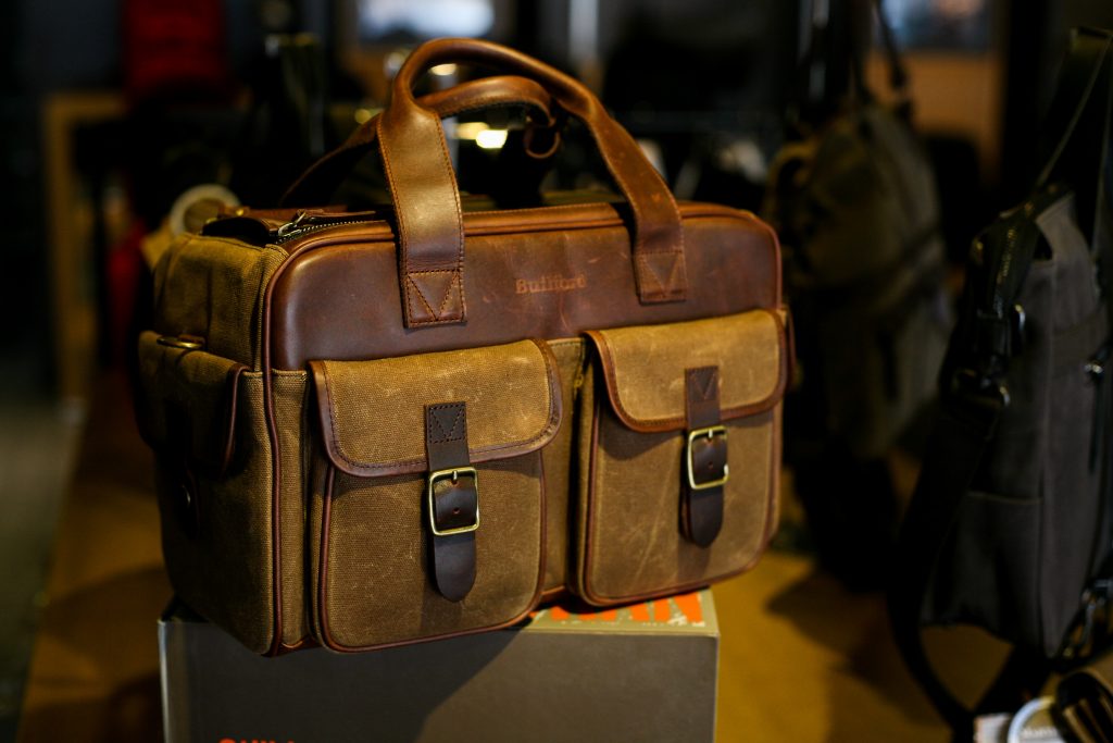 waxed canvas camera bag